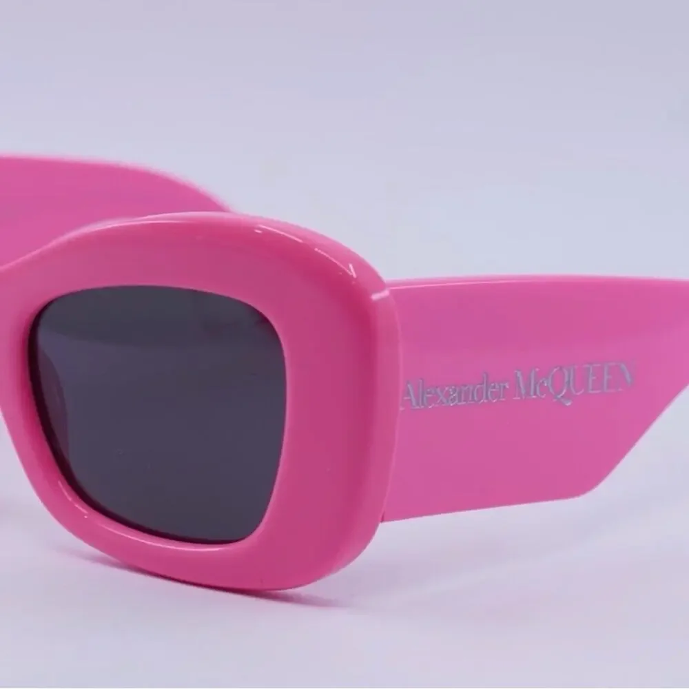 New! Alexander McQueen Vibrant Pink Sunglasses, AM0434S 004, Authentic